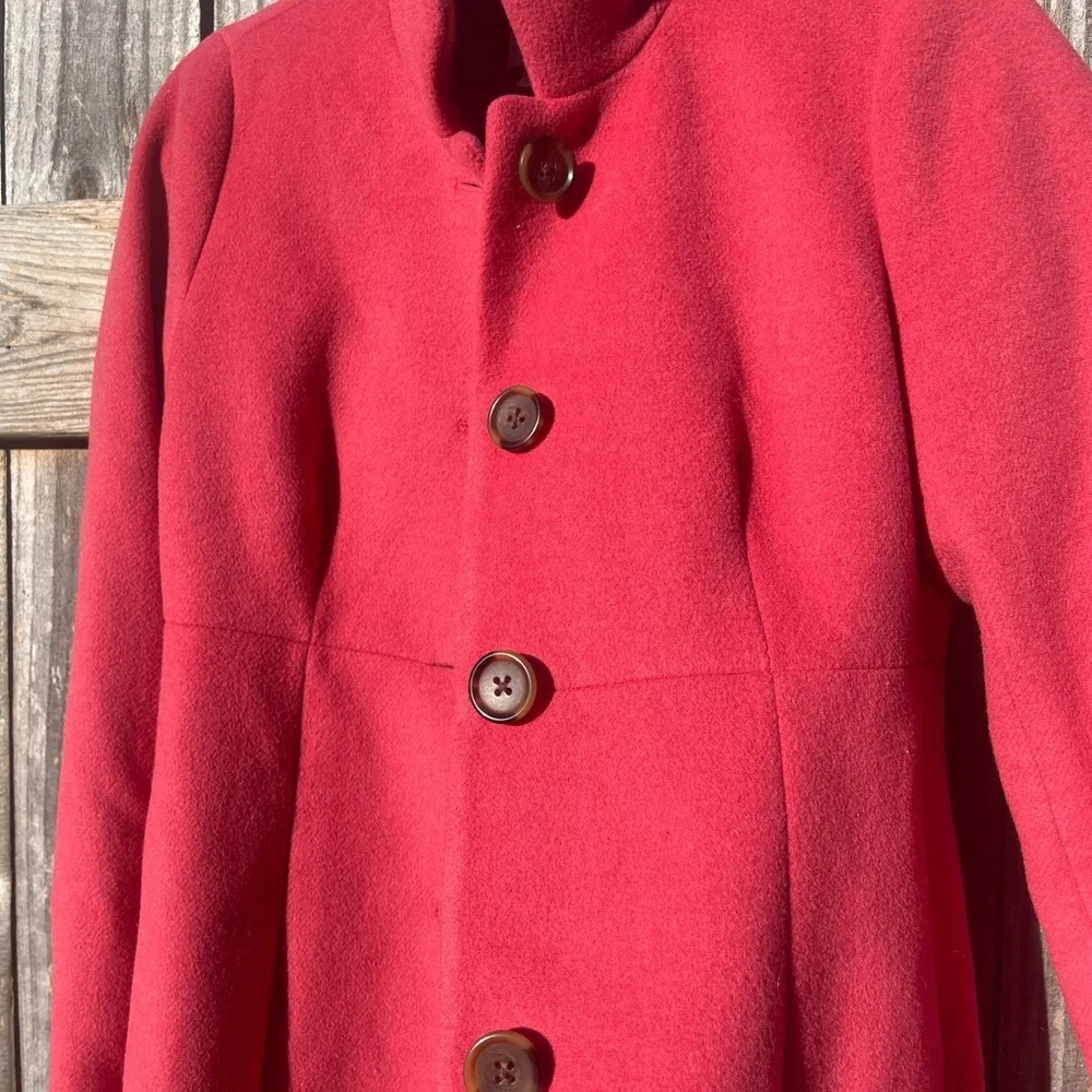 J Crew Uptown Ruffle Car Coat Women's Salmon Pink Coat Size 0 - Picture 16 of 16